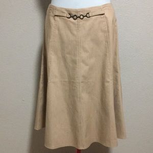 4/$25New York clothing Co. tan color a-line skirt